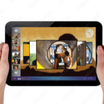 tablet with photos