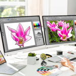Graphic Design on computer screen